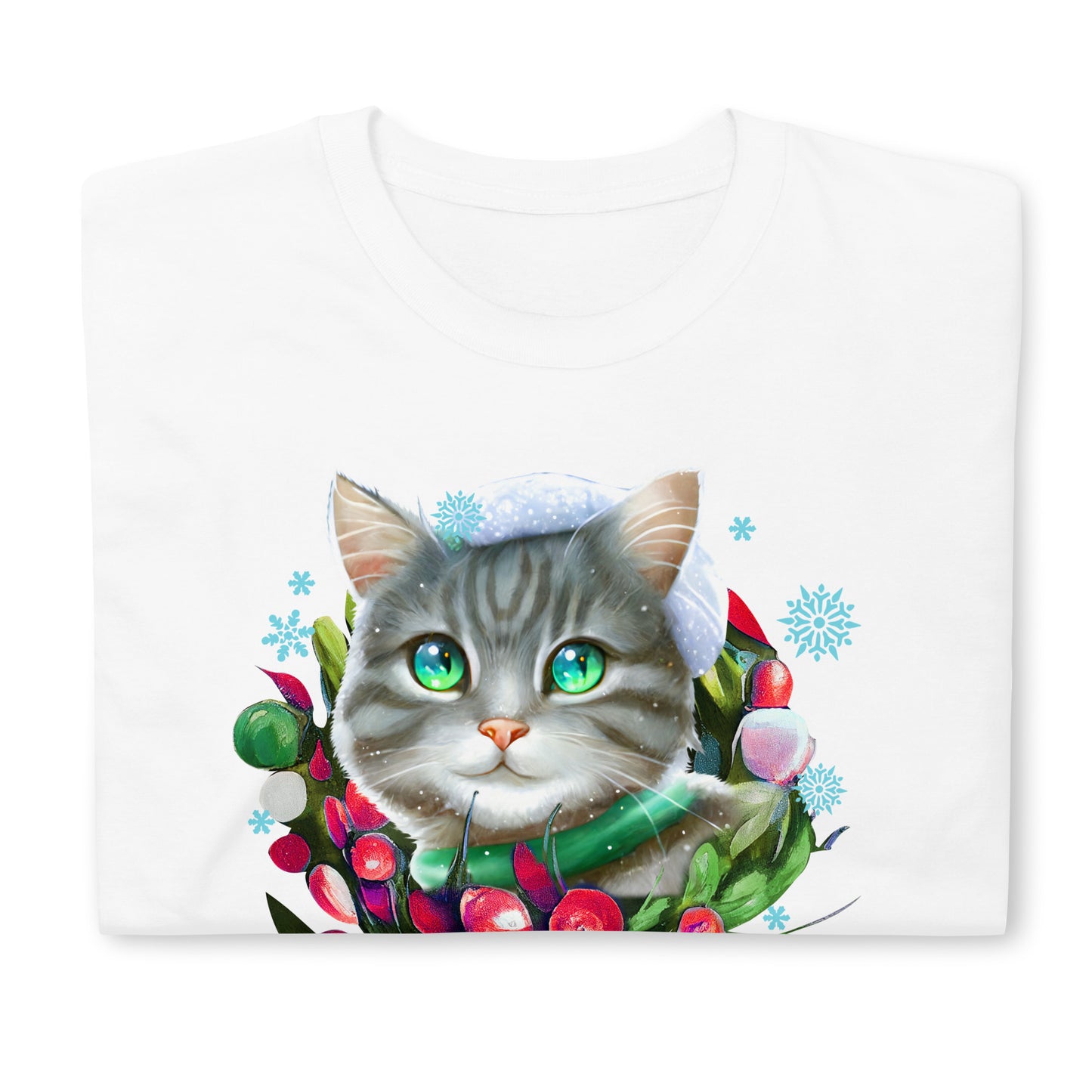 Short-Sleeve Christmas Kitty T-Shirt
