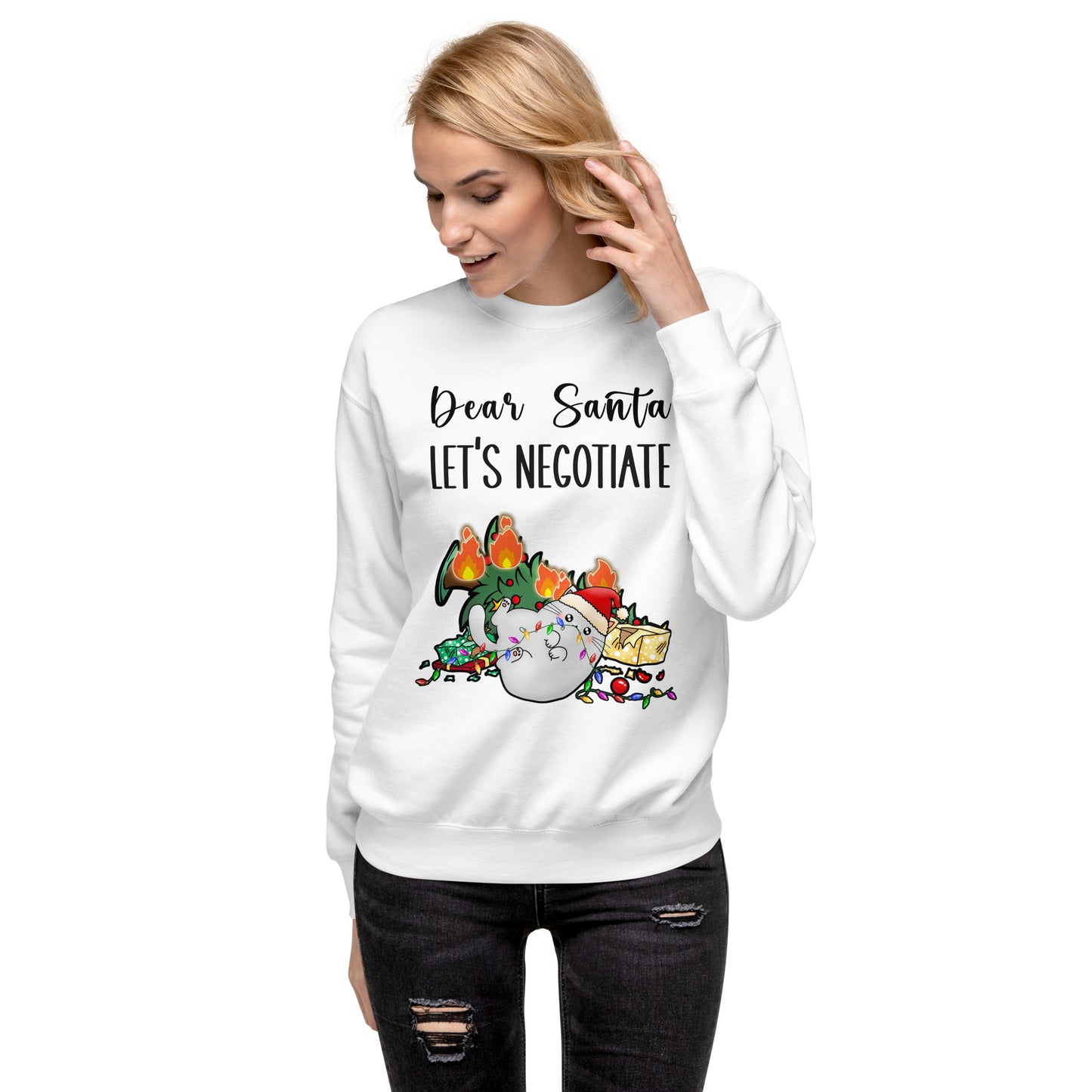 Dear Santa Let's Negotiate Sweatshirt